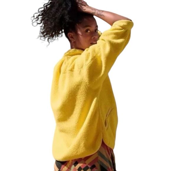 Free People Jacket WMNS S Yellow‎ Movement Ziggy Zip up Fleece in Sundance - Picture 10 of 12